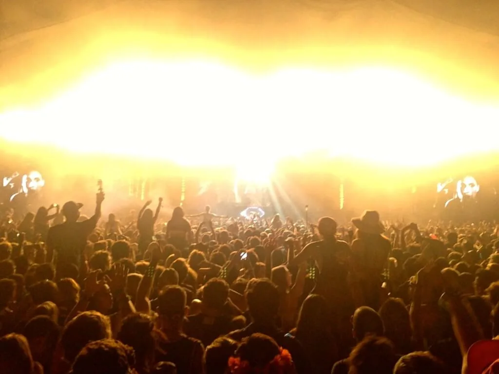 coachella music festival sahara tent sunset