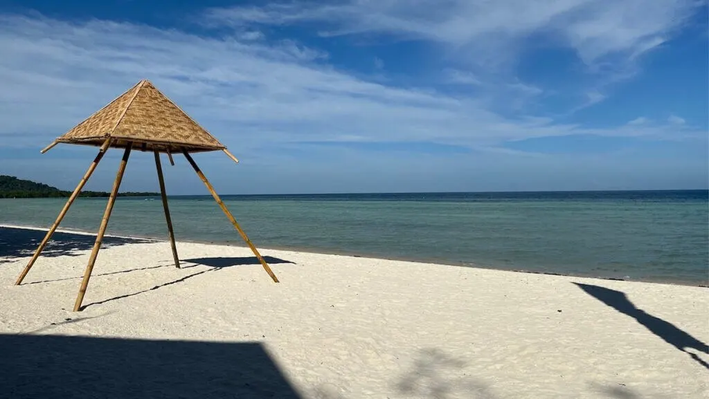 View of Anda White Sand & Quinale Beach, one of the best beaches in Panglao Bohol Philippines
