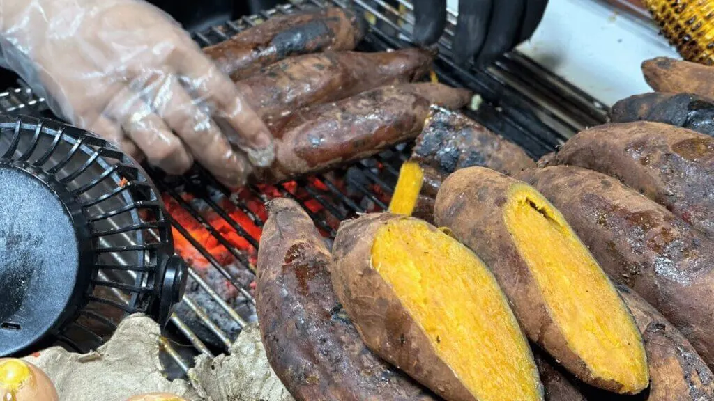 Dalat itinerary night market food sweet potatos