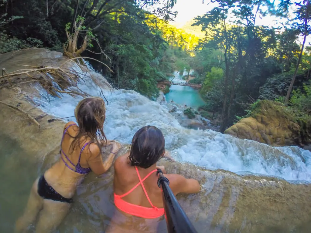 Laos waterfalls kuang si secret pool southeast asia