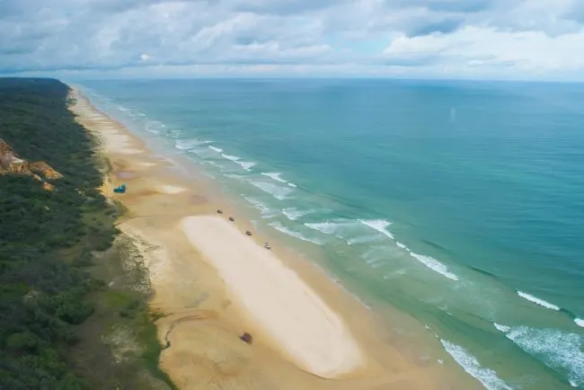 Fraser island from above K'gari plane flight
