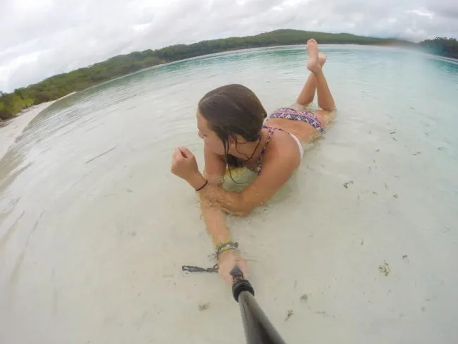 swimming in Lake McKenzie Fraser Island day tours