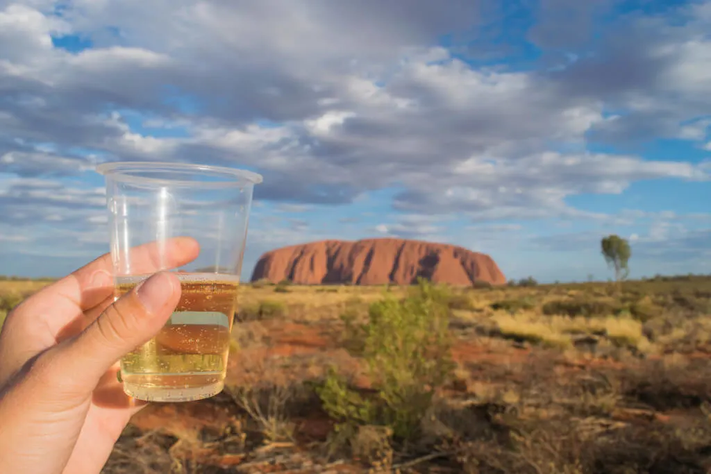 Bottomless champagne while watching the sunset over Uluru/Ayres Rock, one of the most iconic landmarks not only in Australia but the world! Uluru, Northern Territory -&nbsp;Photo