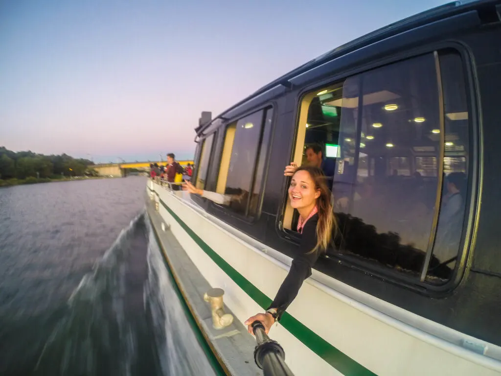 Go Pro Boat Selfie in Motion Sydney