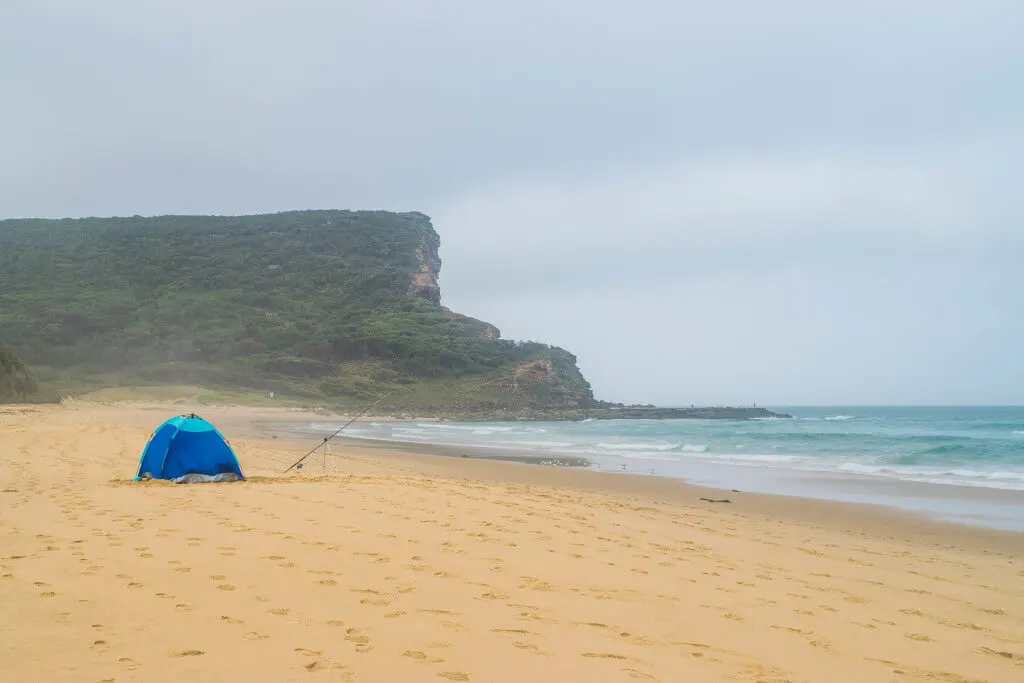 private camping on the beach royal national park sydney