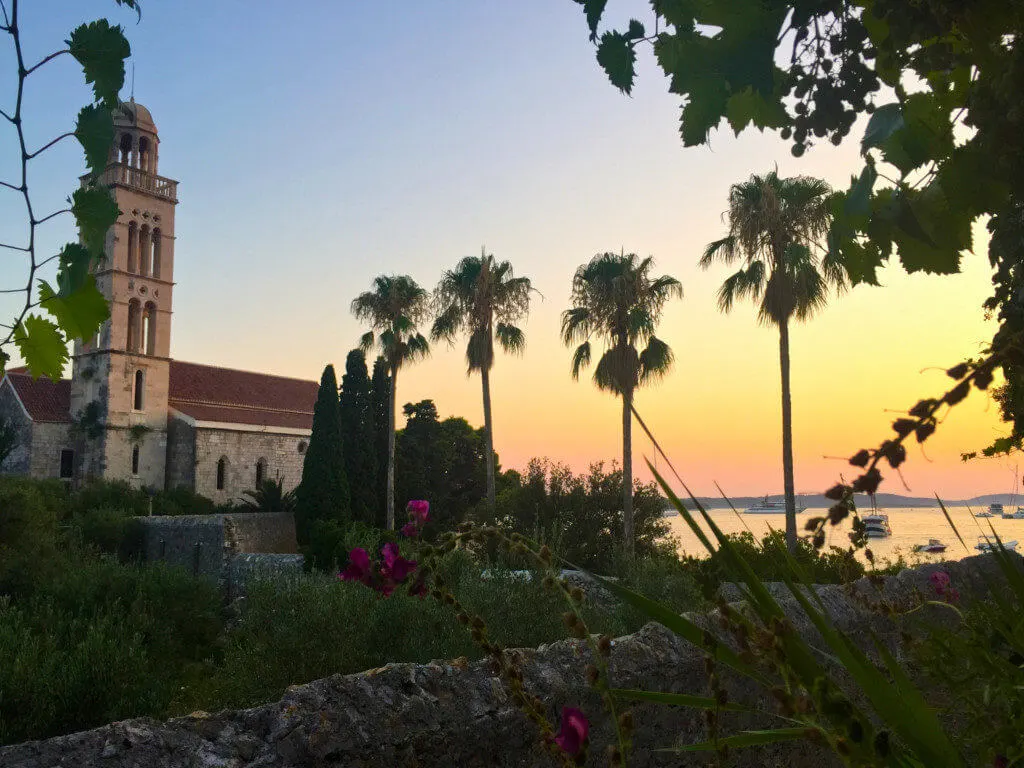Vartal George's Garden sunset Guide to Hvar