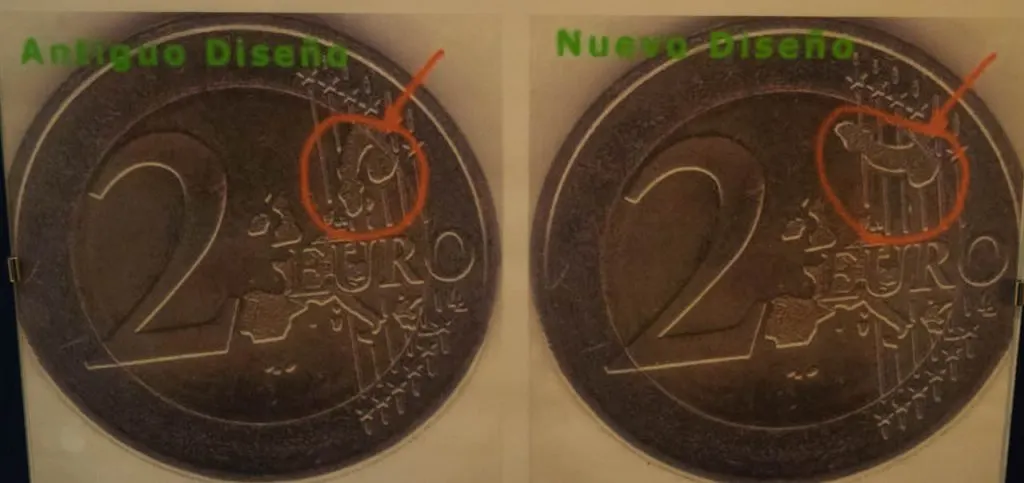 penis on 2 euro coin phallus