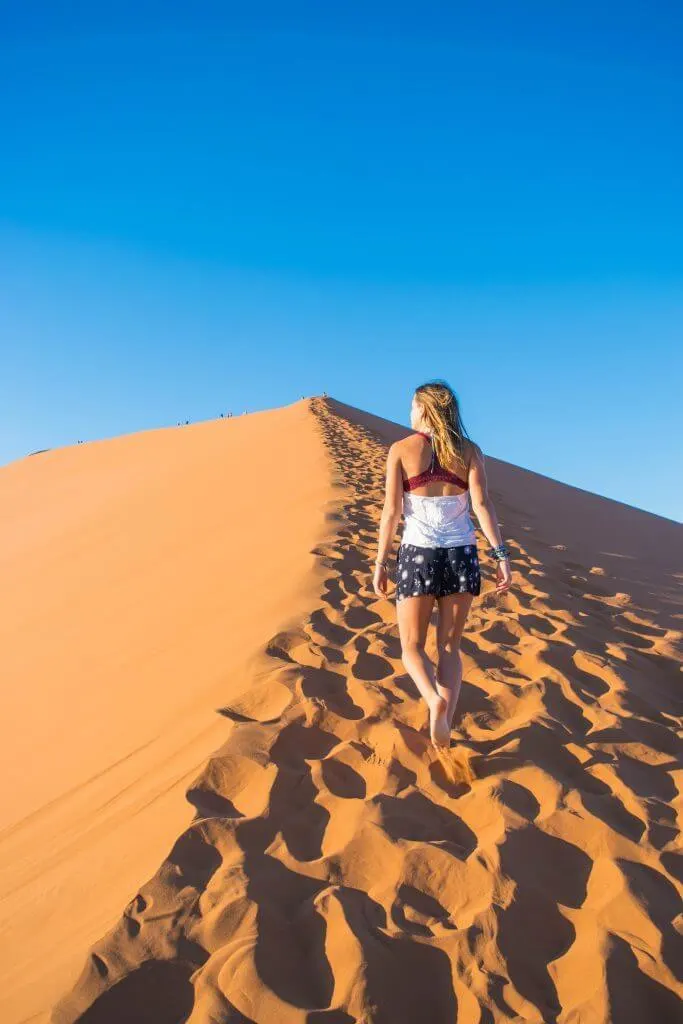 namibian road trip namib nakluft national park sunrise sand dunes dune 45