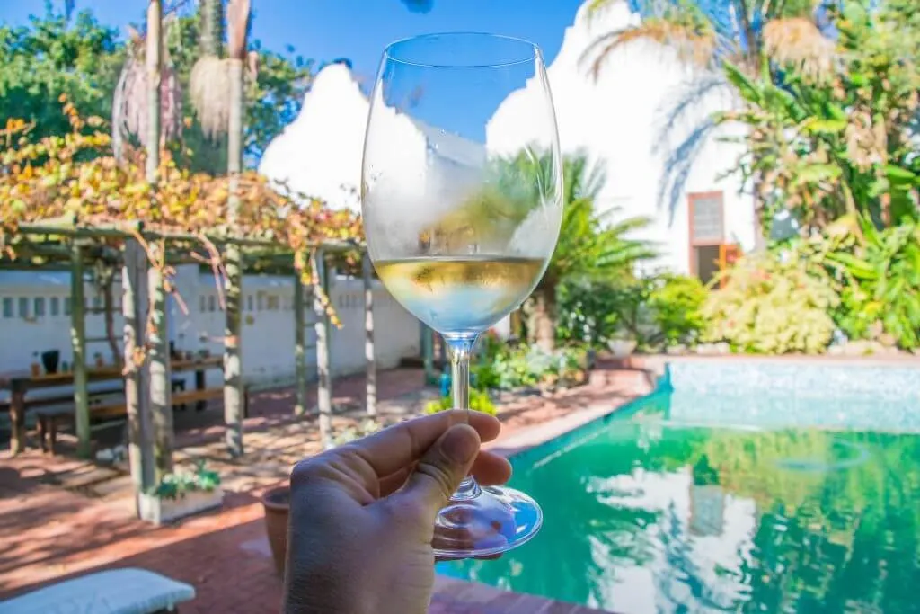 Usana Winery courtyard stellenbusch cape town wine tour