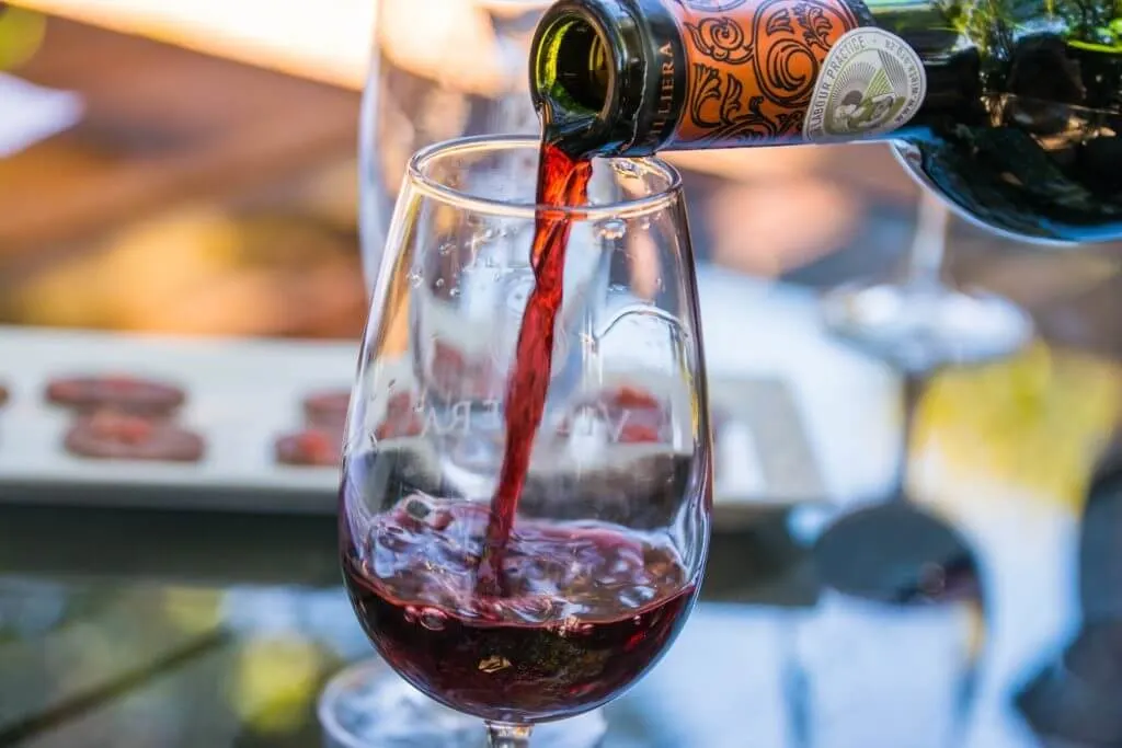 red wine on a wine tour from cape town