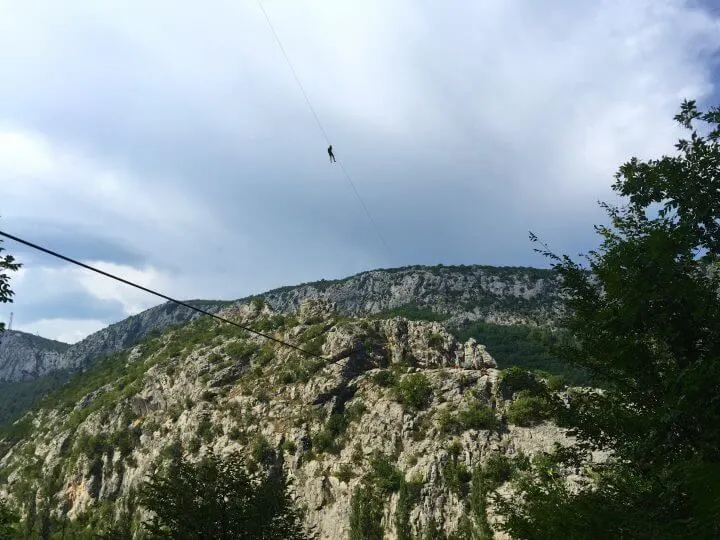 ziplining in makarska omis split croatia