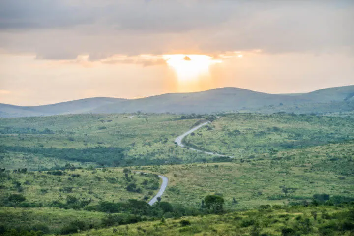 african sunsets Hluhluwe national park