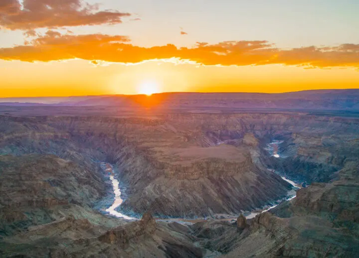 fish river canyon sunset best sunsets in africa
