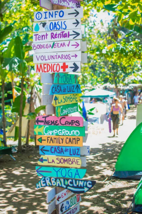Envision Festival Guide Review sign posts