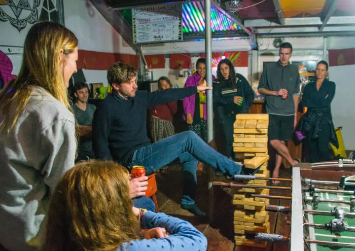 lost and found hiking hostel in panama bar jenga