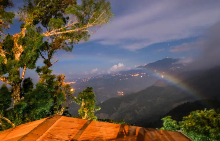 moonbow Lost and Found Hostel panama volcano view