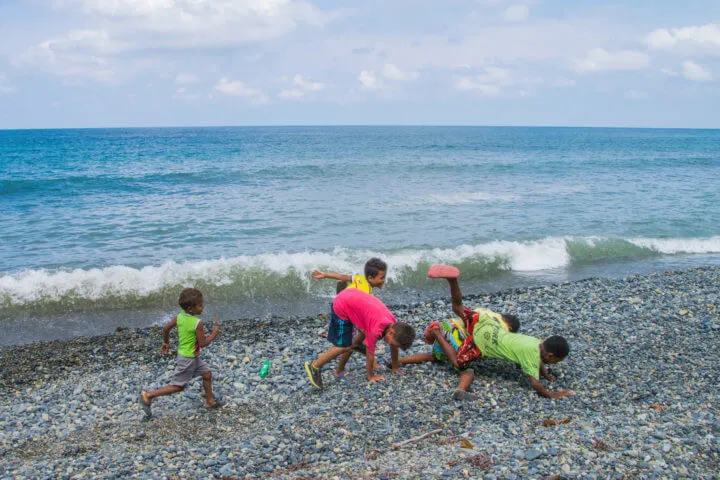capurgana colombia children caribbean beach