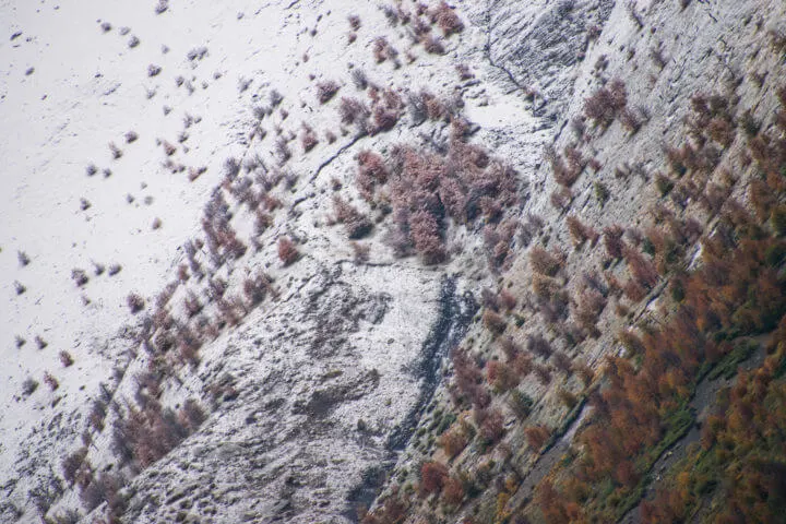 patagonia photography snow fall autumn colors