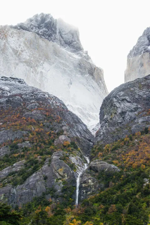 torres del paine W Trek mountains waterfall