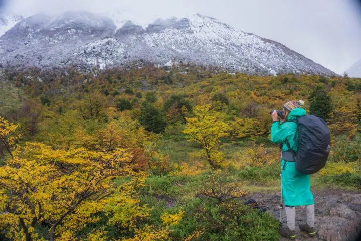 torres del paine W Trek bad weather rain poncho photographer