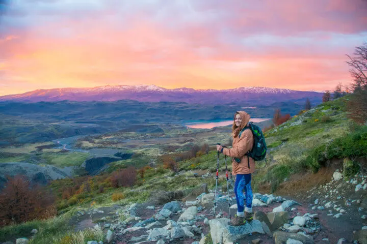 sunrise day 1 torres del paine W Trek