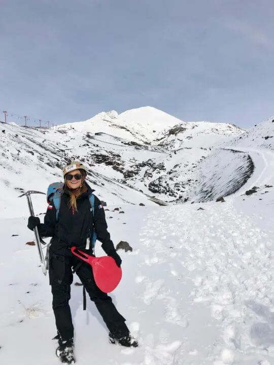 sledding down volcan villarrica pucon chile