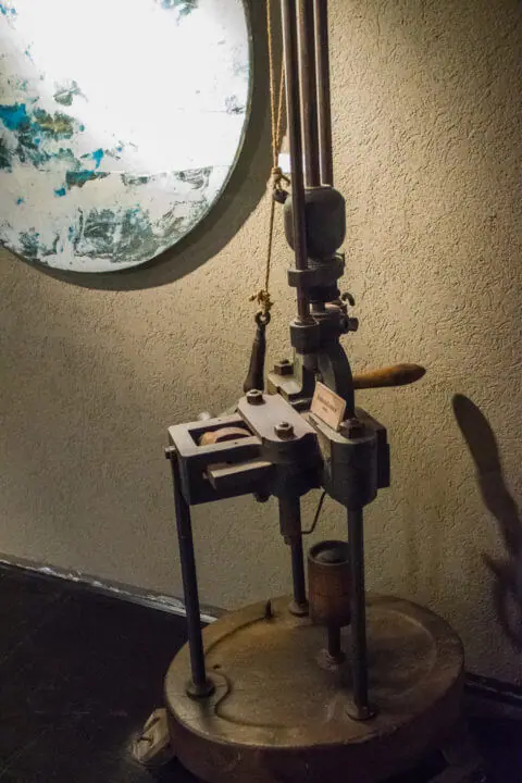 ancient wine corking machine mendoza wine tasting