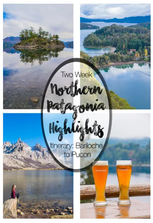 northern patagonia highlights itinerary: 2 weeks from baricloche/El Bolson to Pucon, in both Argentina and Chile! #patagonia #argentina #chile #southamerica #adventuretravel #trekking #hiking #mountains #volcano #viewpoints
