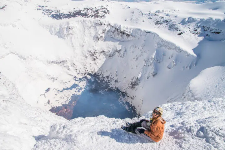 volcan villarrica climb active volcano crater