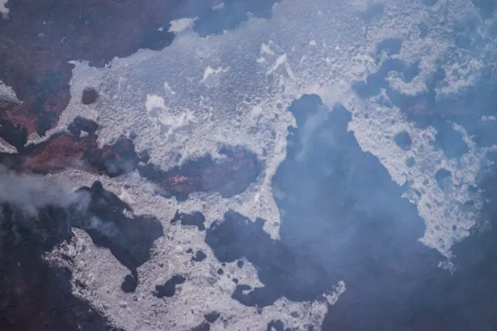 looking inside volcan villarrica chile