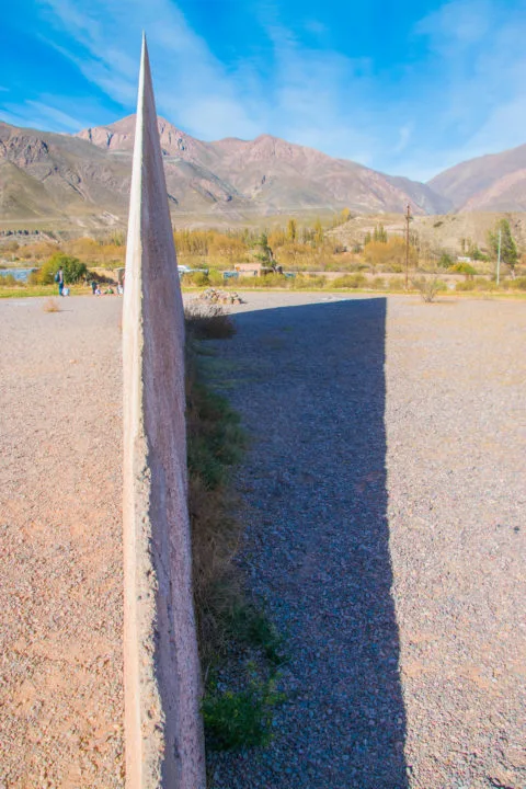 tropic of capricorn quebrada de humahuaca argentina huge sundial shadow