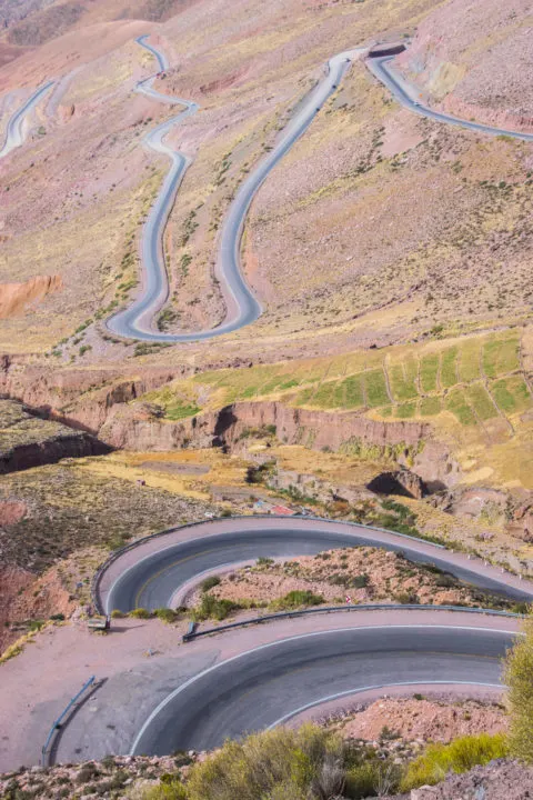 highway 52 roadporn winding mountain desert road northern argentina