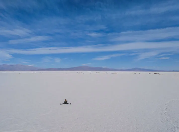 drone photo salinas grandes salt flats northern argentina