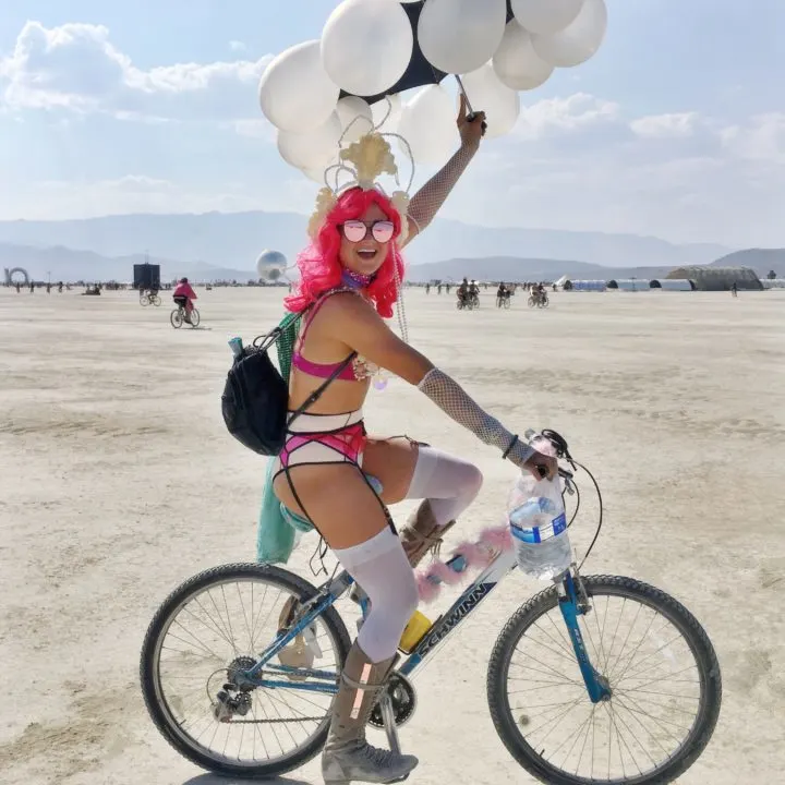burning man bikes burner girls outfits