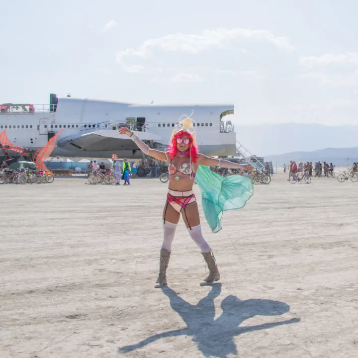 747 airplane burning man costumes girls