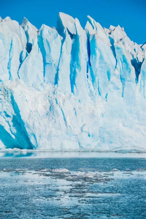 perito moreno glacier from boat ride in el calafate