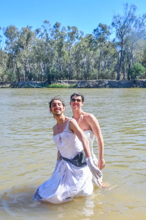 Strawberry Fields costumes clothing dress up wedding dresses in the river