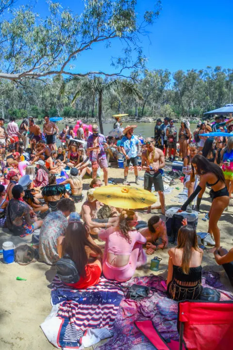 Strawberry Fields beach stage murray river swim