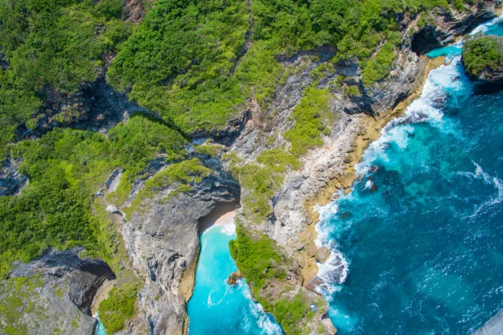 bali cliff beaches inlets