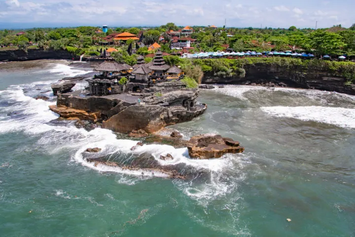 tanah lot temple from the sky bali helicopter ride airbali