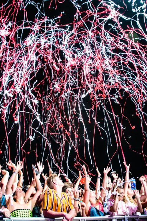 music festival crowd streamers beyond the valley