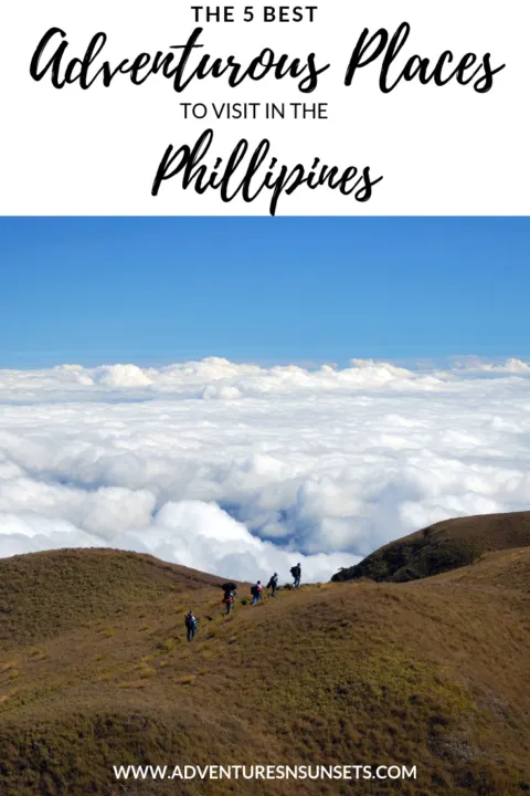 Although often fames for relaxing beaches, there are tons of Phillipines adventures to be had as well. These 5 adventurous places to visit in the Phillipines will be sure to ignite your wanderlust - from diving through shipwrecks and climbing mountains to boating between islands. #phillipines #adventure #southeastasia #asia #travel