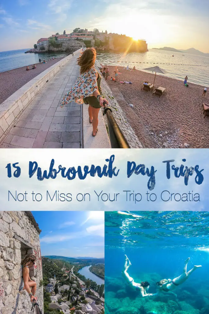 25 amazing day trips from Dubrovnik from the elaphite islands up the coast to the countryside in bosnia + herzegovina to the coasts of Montenegro - these are all Dubrovnik day trips you can take right from the city. #dubrovnik #croatia #travel #daytrips