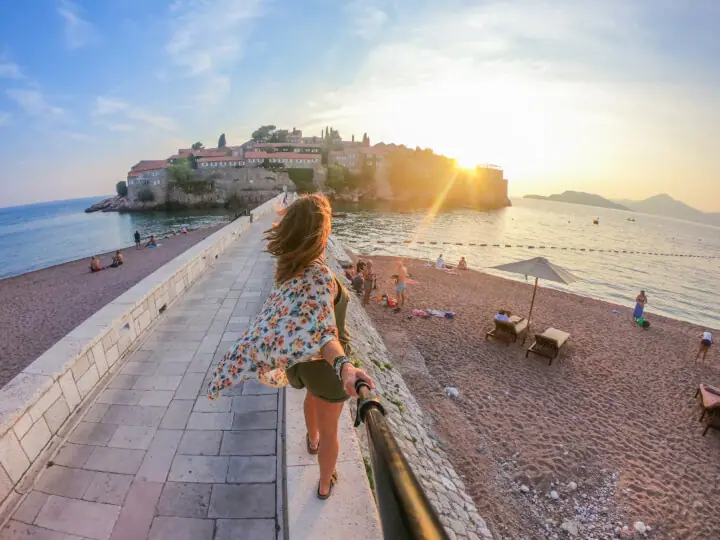 sveti stefan montenegro road trip go pro sunset