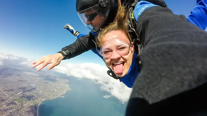 free fall skydive over melbourne