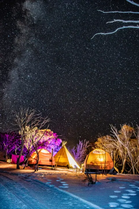 milky way and stars at alpine nature experience mt hotham