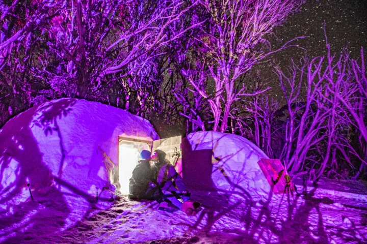 sleeping in an igloo in australia alpine nature experience