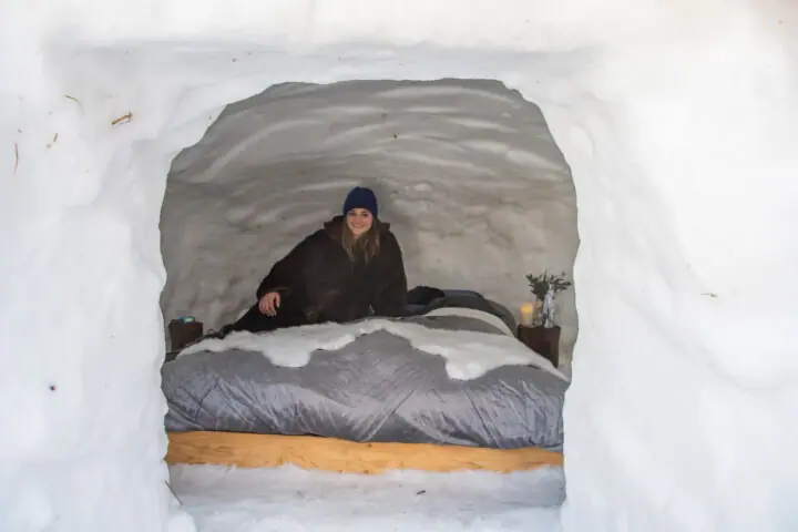 sleeping in an igloo in australia at the mt hotham alpine nature experience