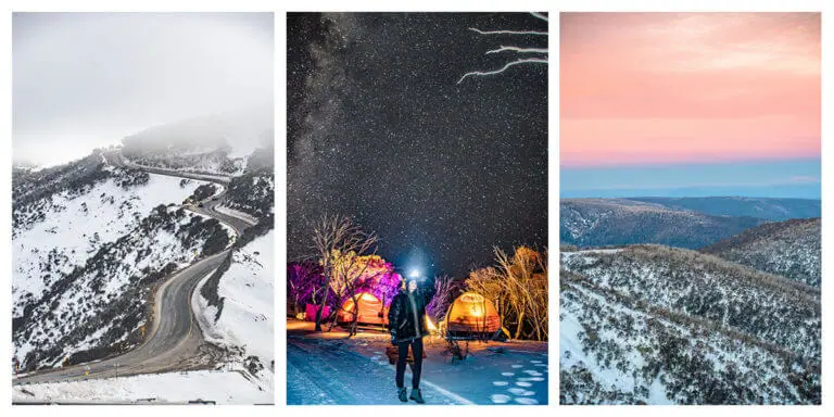 guide to spending a weekend in Mt Hotham, Victoria, Australia - hitting the slopes, snowshoeing, sleeping in an igloo, eating delicious food, visiting the spa, and more!