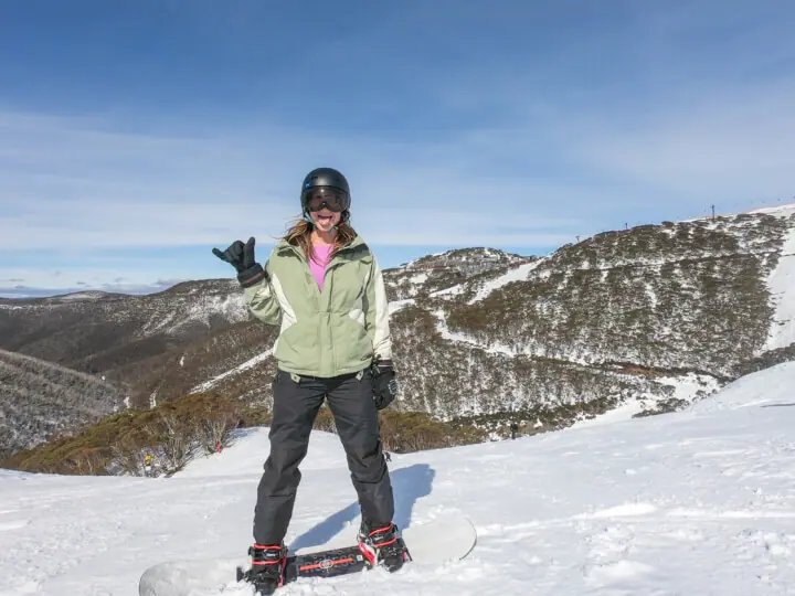snowboarding at mt hotham australia